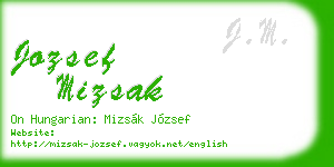 jozsef mizsak business card